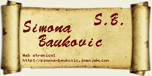 Simona Bauković vizit kartica